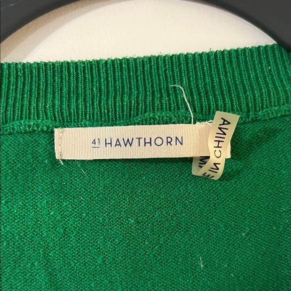 41 Hawthorn Green and Navy Striped Crewneck Sweater - Picture 2 of 4